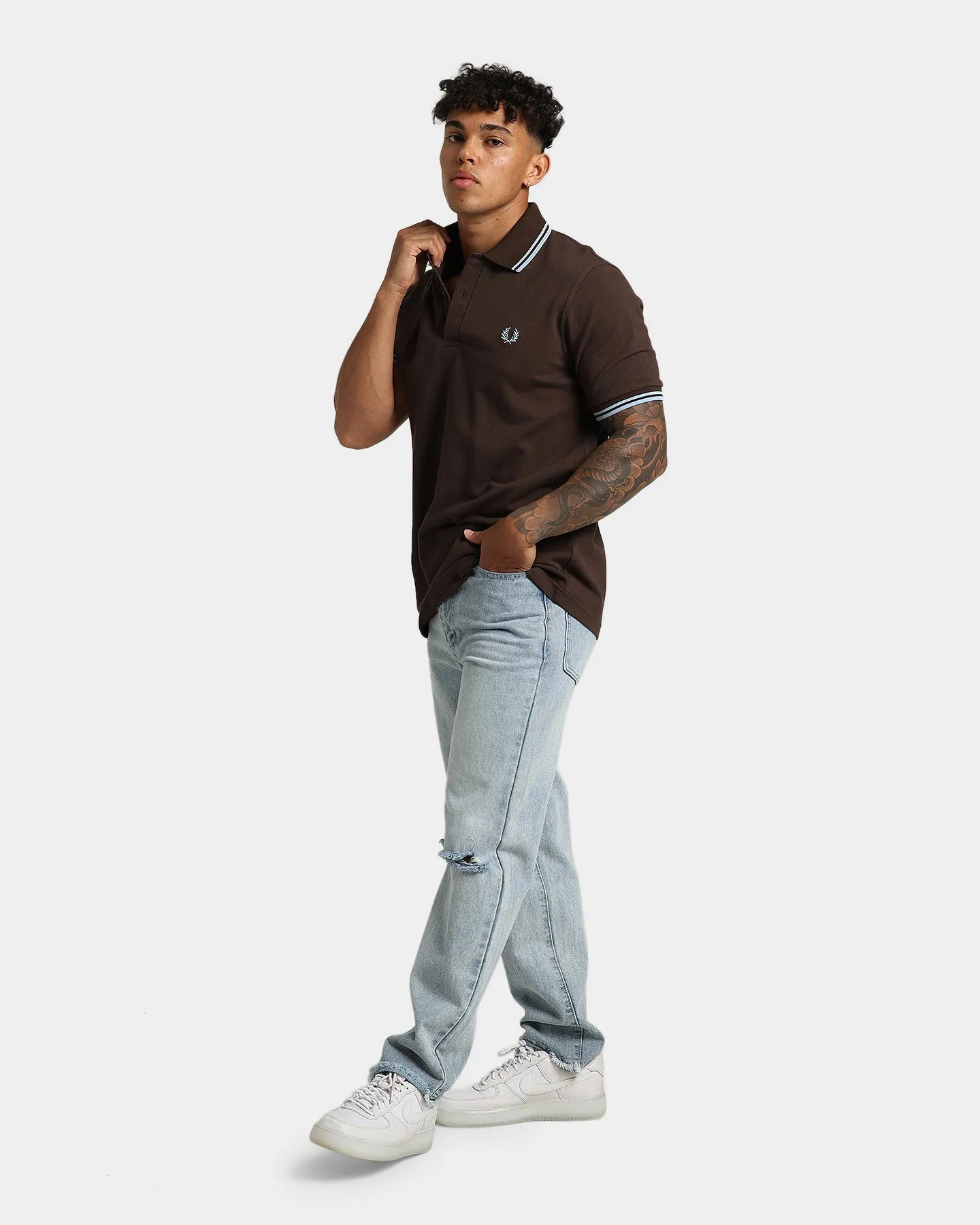 Fred Perry Twin Tipped Fred Perry Shirt Chocolate