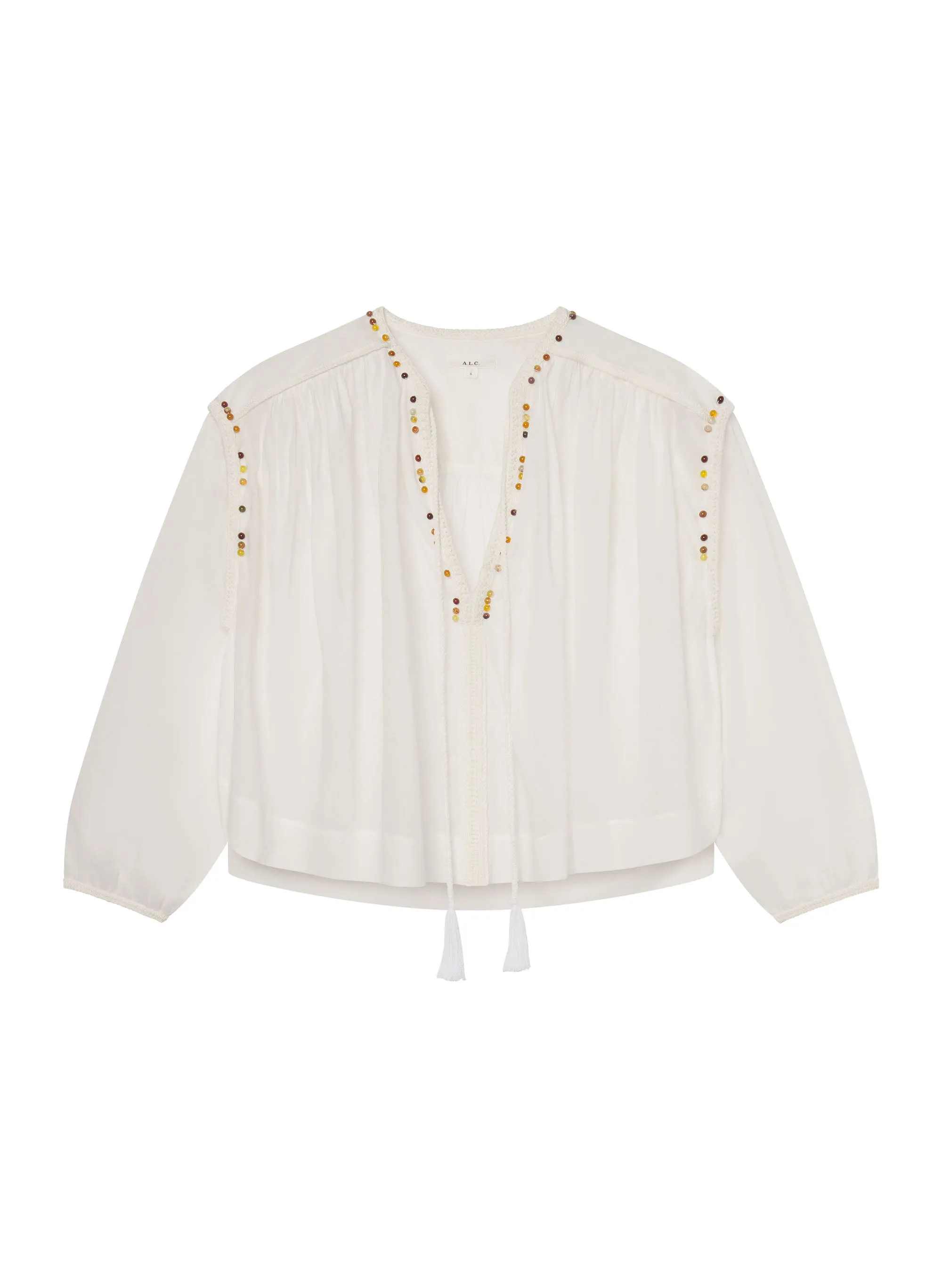 Jodie Embellished Cotton Top