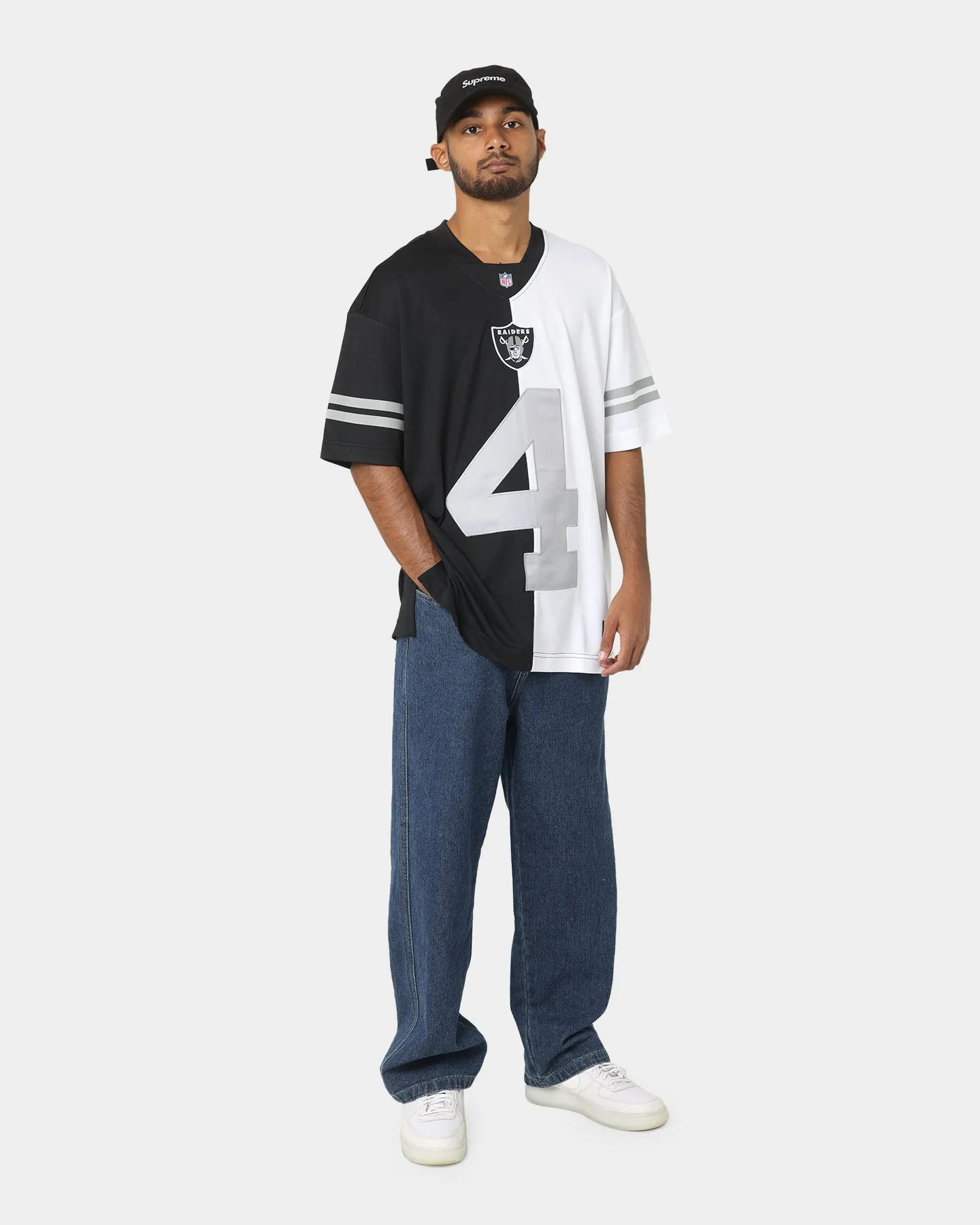 Majestic Athletic Las Vegas Raiders Duo Colour Split NFL Replica Jersey Black/White