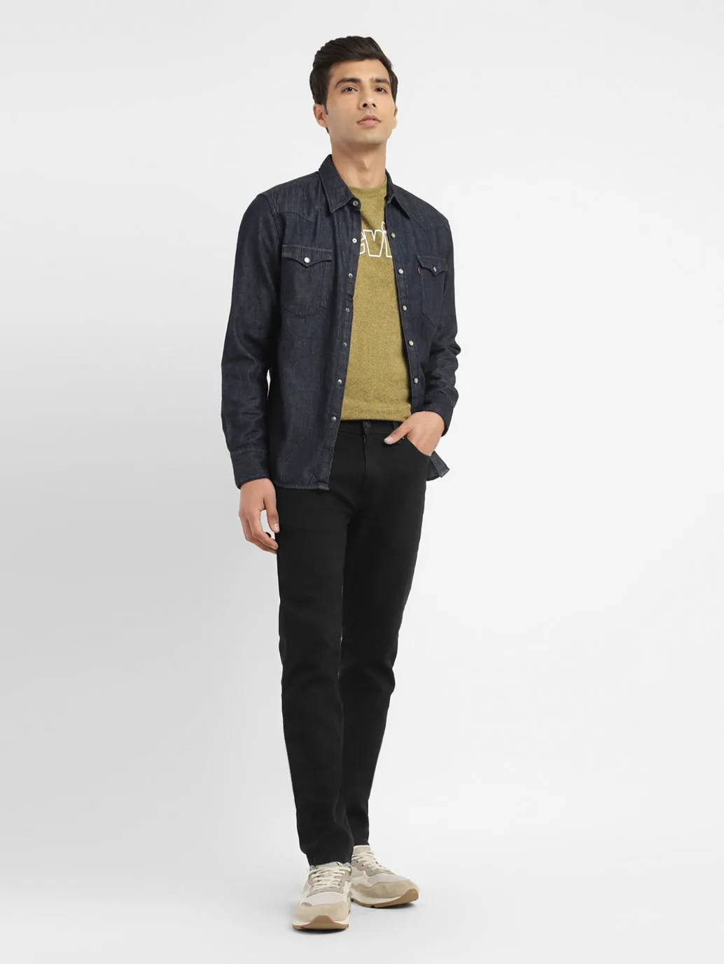 Men's 511 Black Slim Fit Mid Rise Jeans
