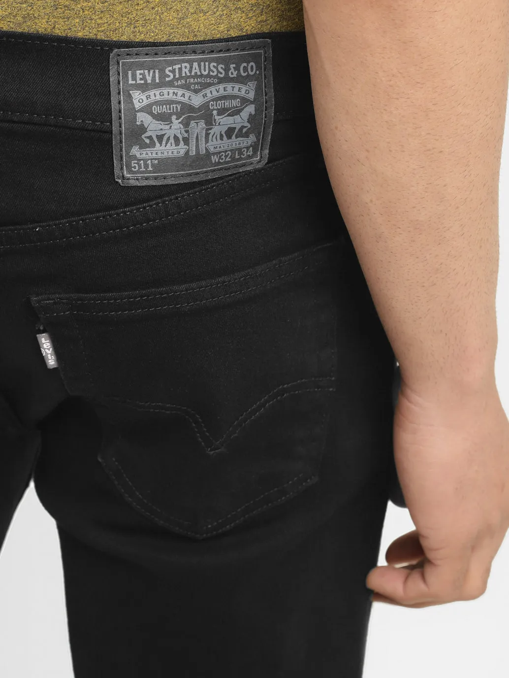 Men's 511 Black Slim Fit Mid Rise Jeans