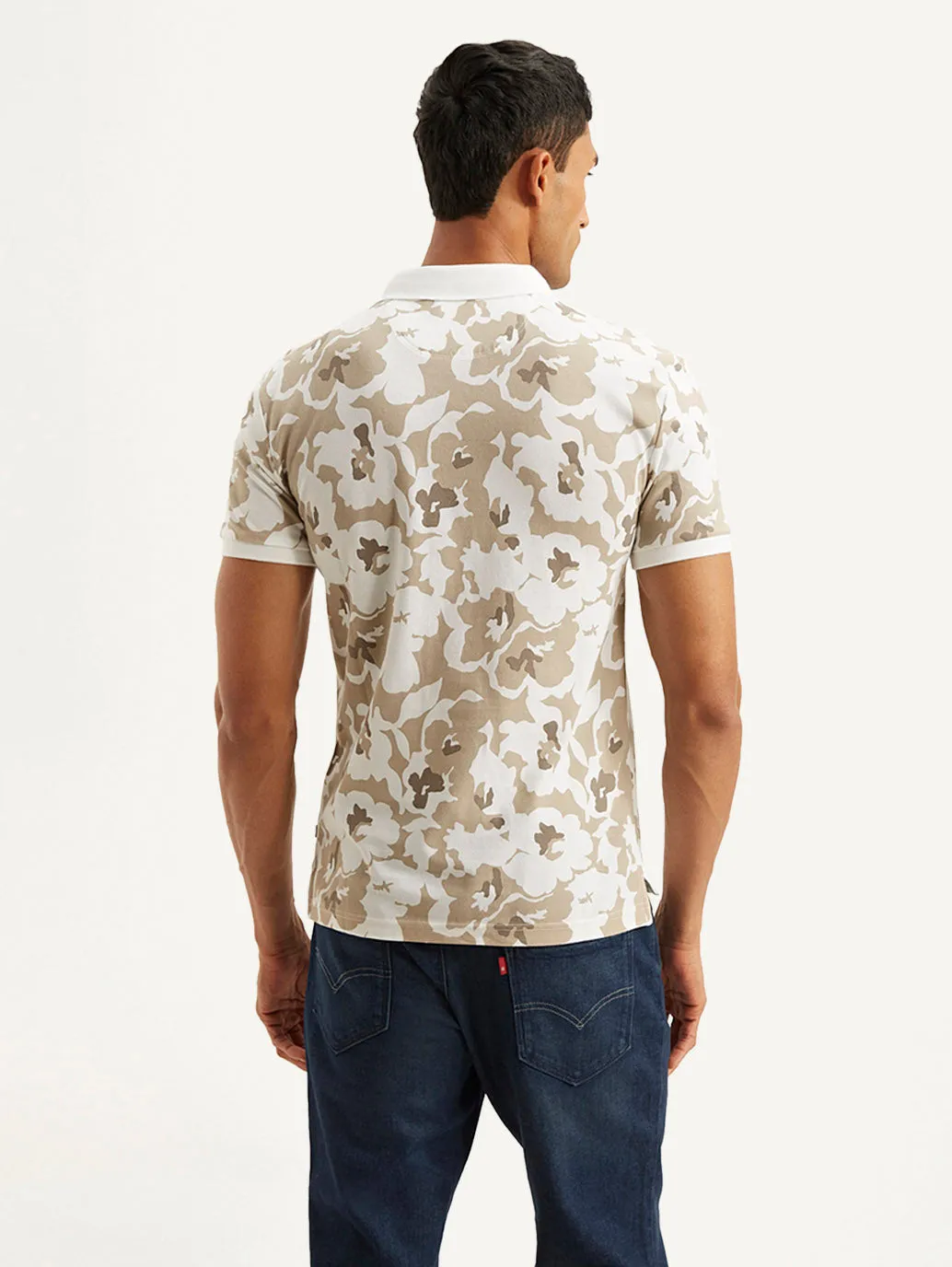 Men's Abstract Slim Fit Polo T-shirt