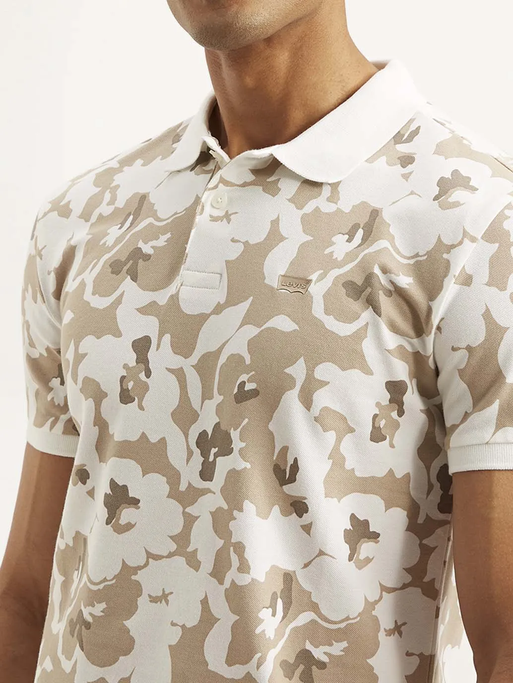 Men's Abstract Slim Fit Polo T-shirt