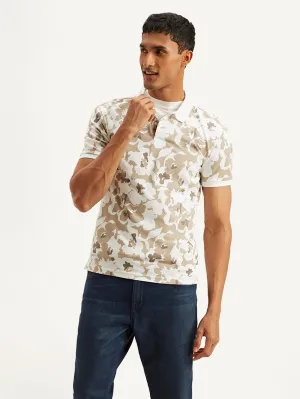 Men's Abstract Slim Fit Polo T-shirt