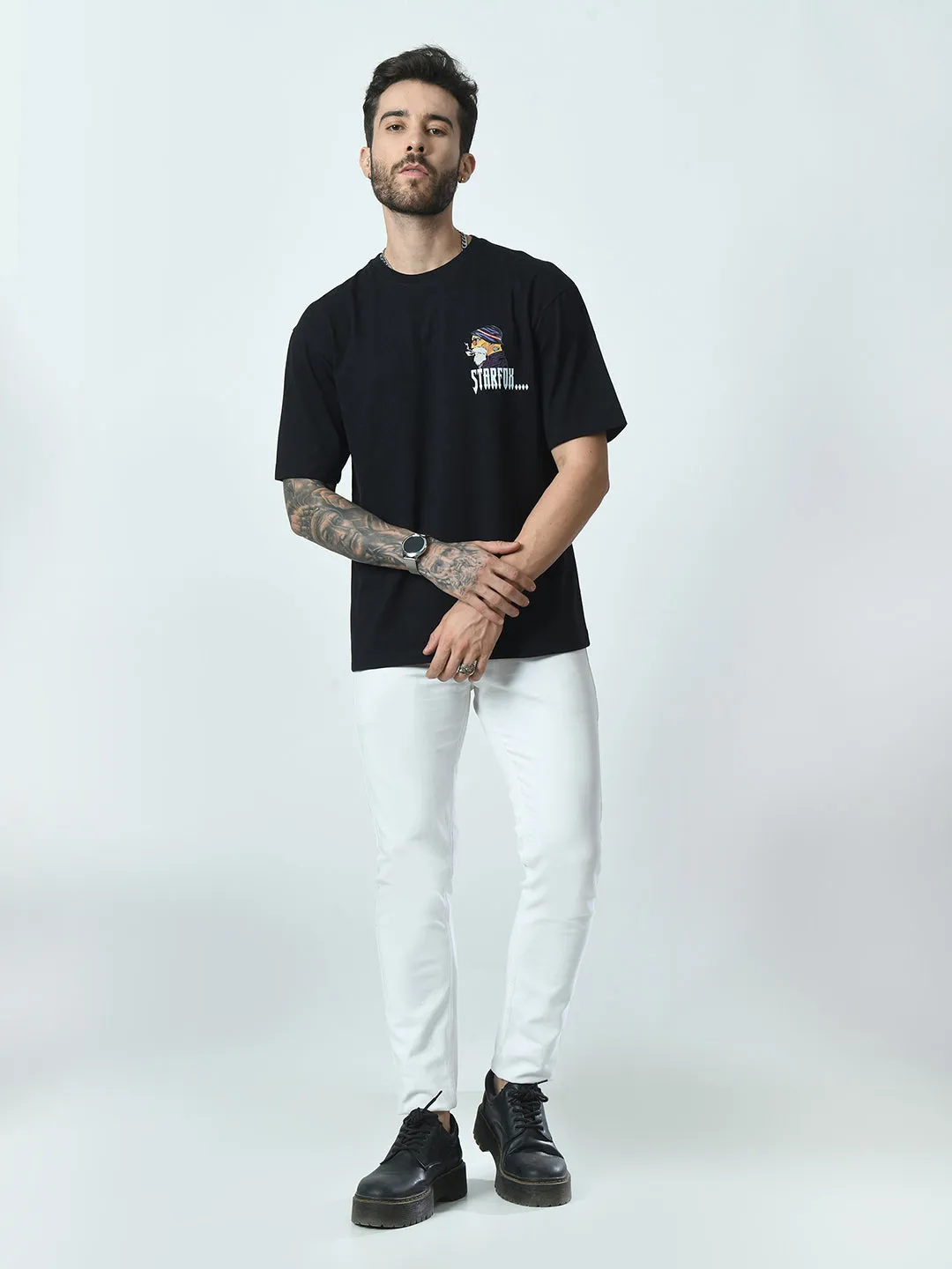 Old Man Printed Oversized T-shirt