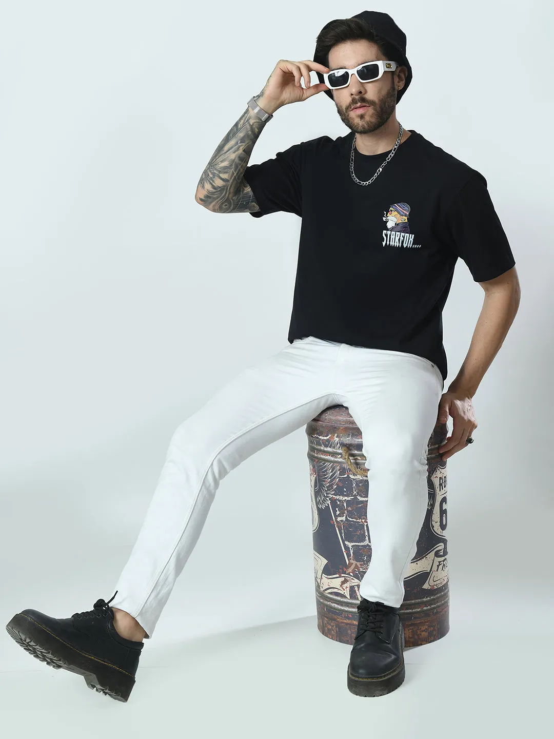 Old Man Printed Oversized T-shirt