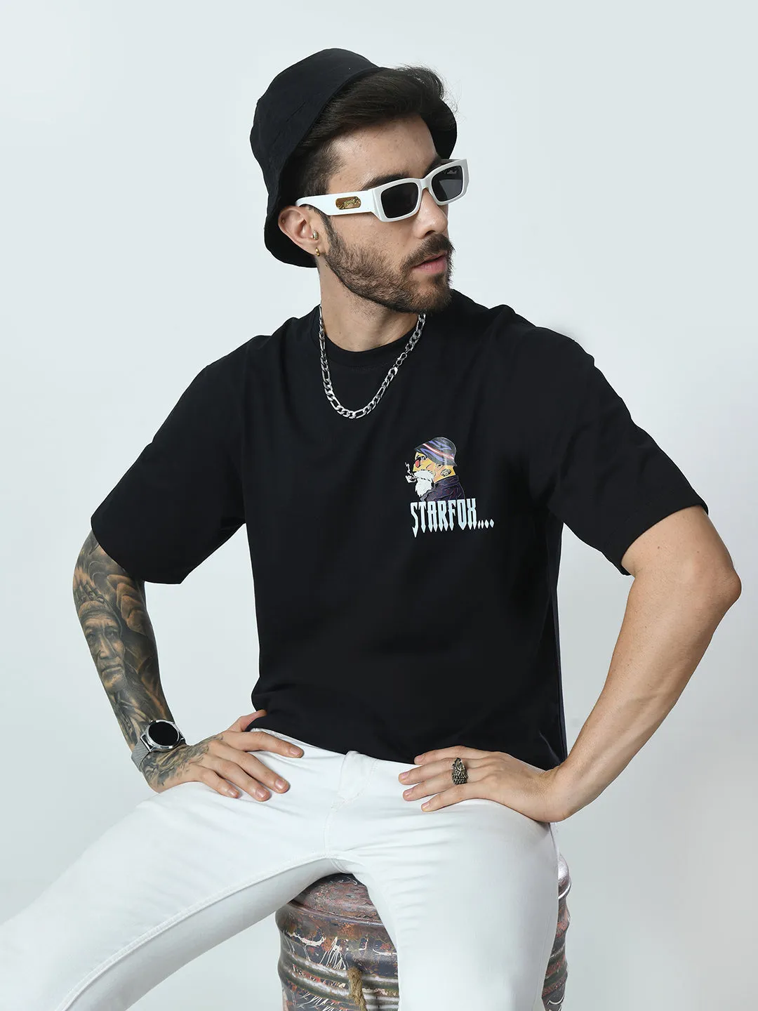 Old Man Printed Oversized T-shirt
