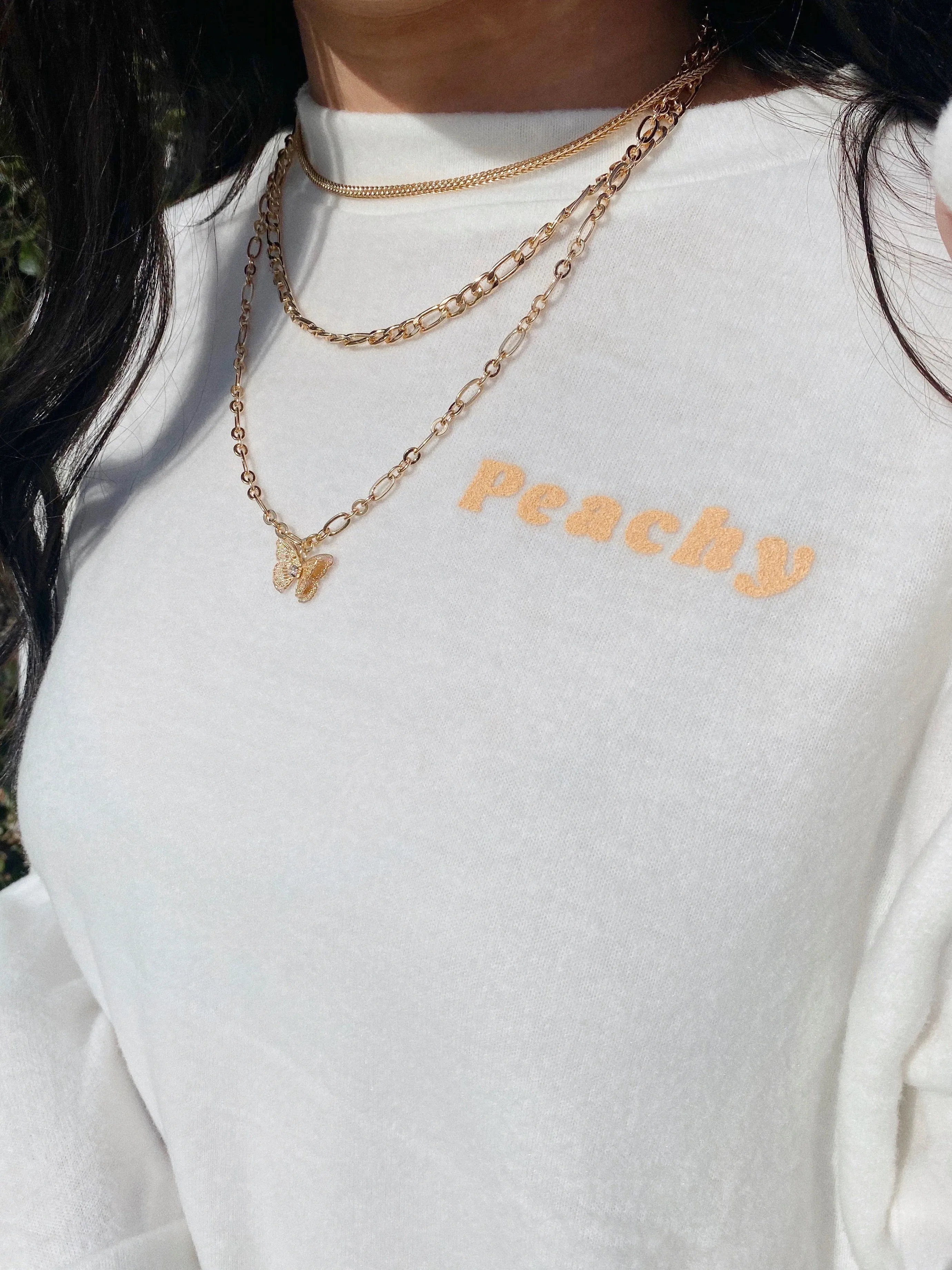 peachy sweater