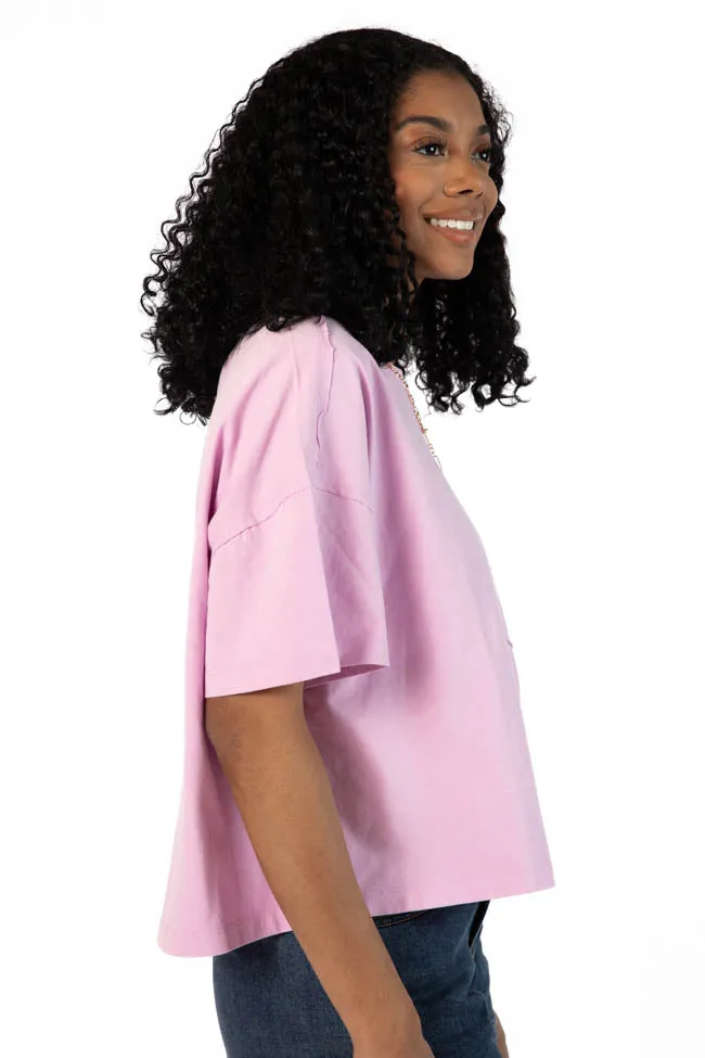 Perfect Staple Purple Soft Knit Pocket Tee SALE