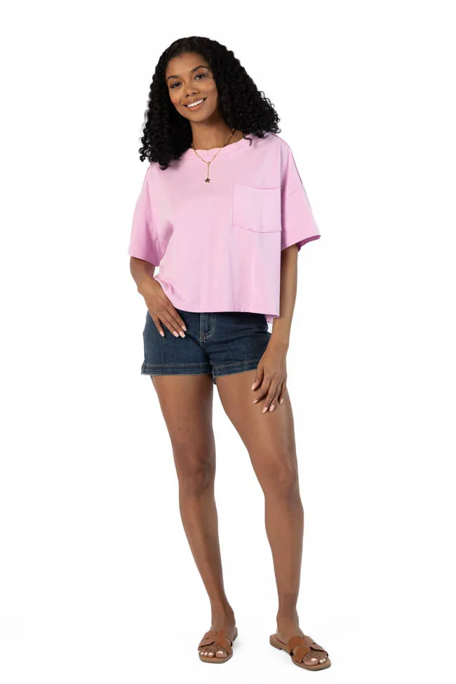 Perfect Staple Purple Soft Knit Pocket Tee SALE