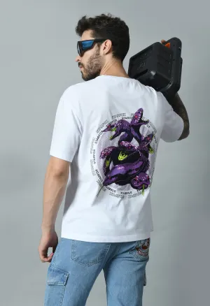 Purple Python Printed Oversized T-shirt