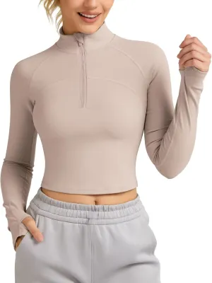 QUEENIEKE Hooded Workout Jacket for Women - Zip Up Athletic Running BBL Jacket Croped Tops with Back Mesh Vent & Thumb Holes