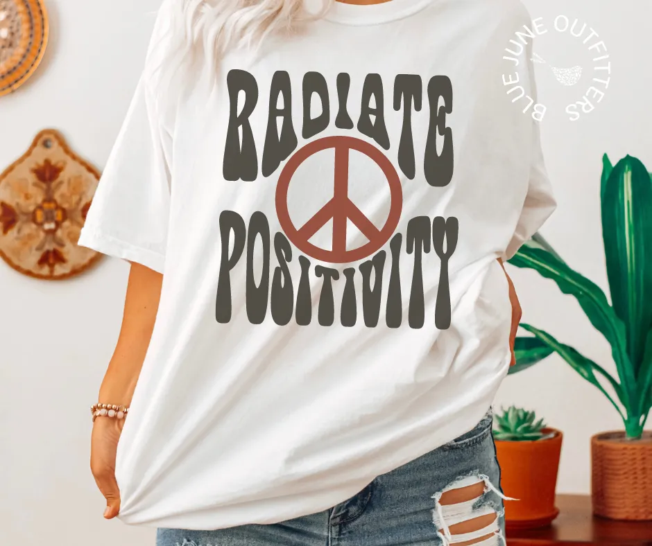 Radiate Positivity | Trendy Comfort Colors Tee