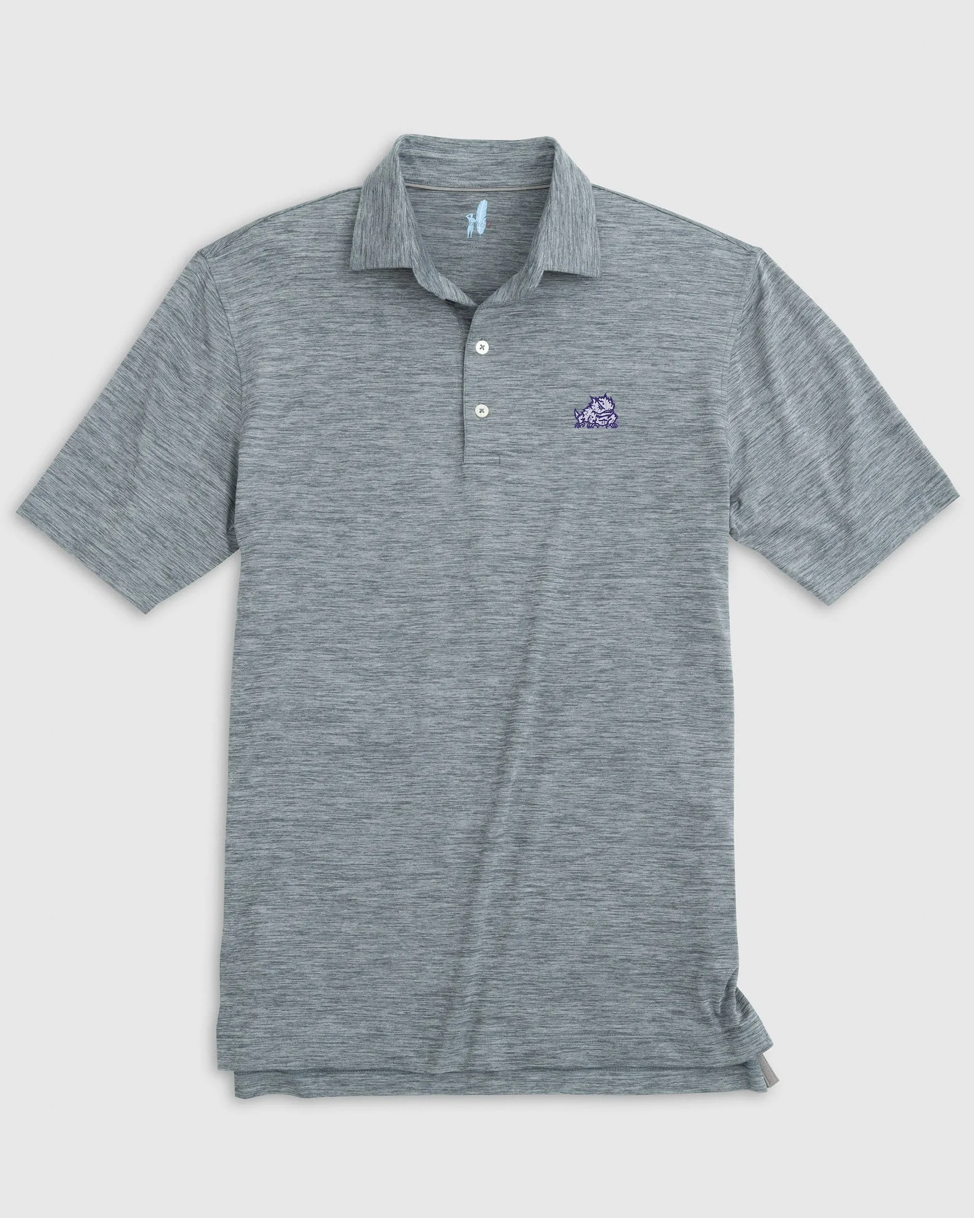 Texas Christian Huronn Featherweight Performance Polo - Horned Frog Logo