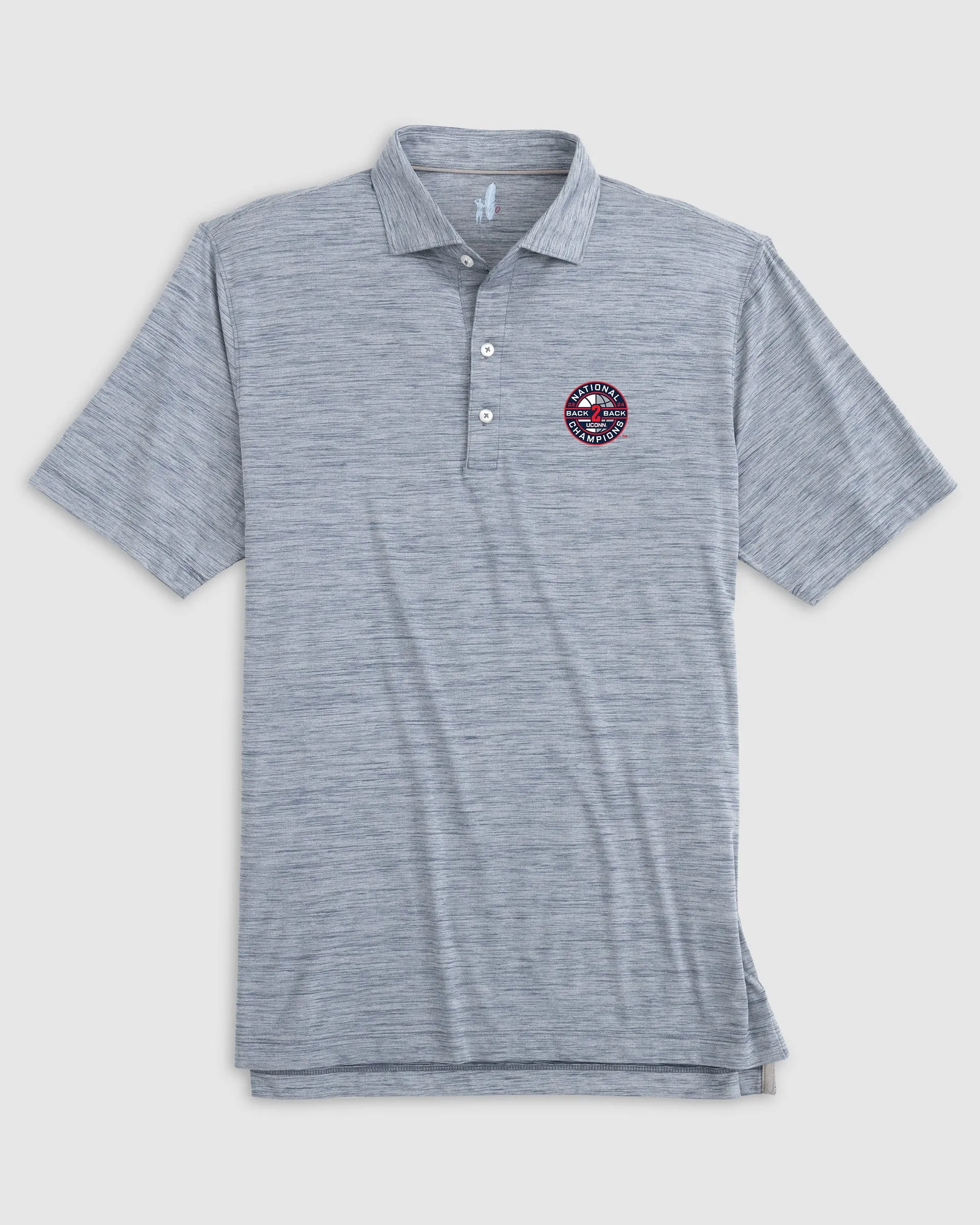UConn Huronn Featherweight Performance Polo - 2024 College Basketball Champions Logo