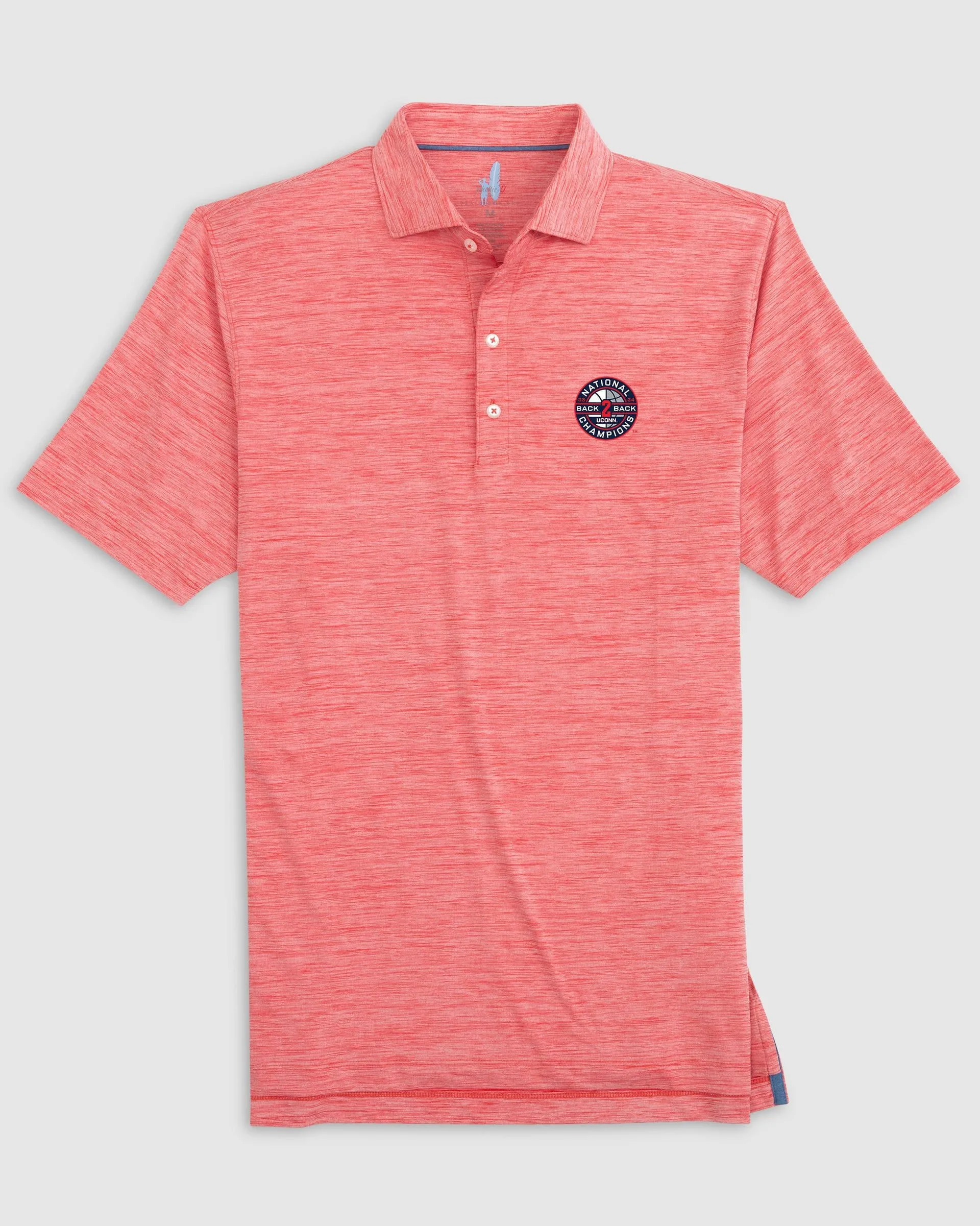 UConn Huronn Featherweight Performance Polo - 2024 College Basketball Champions Logo