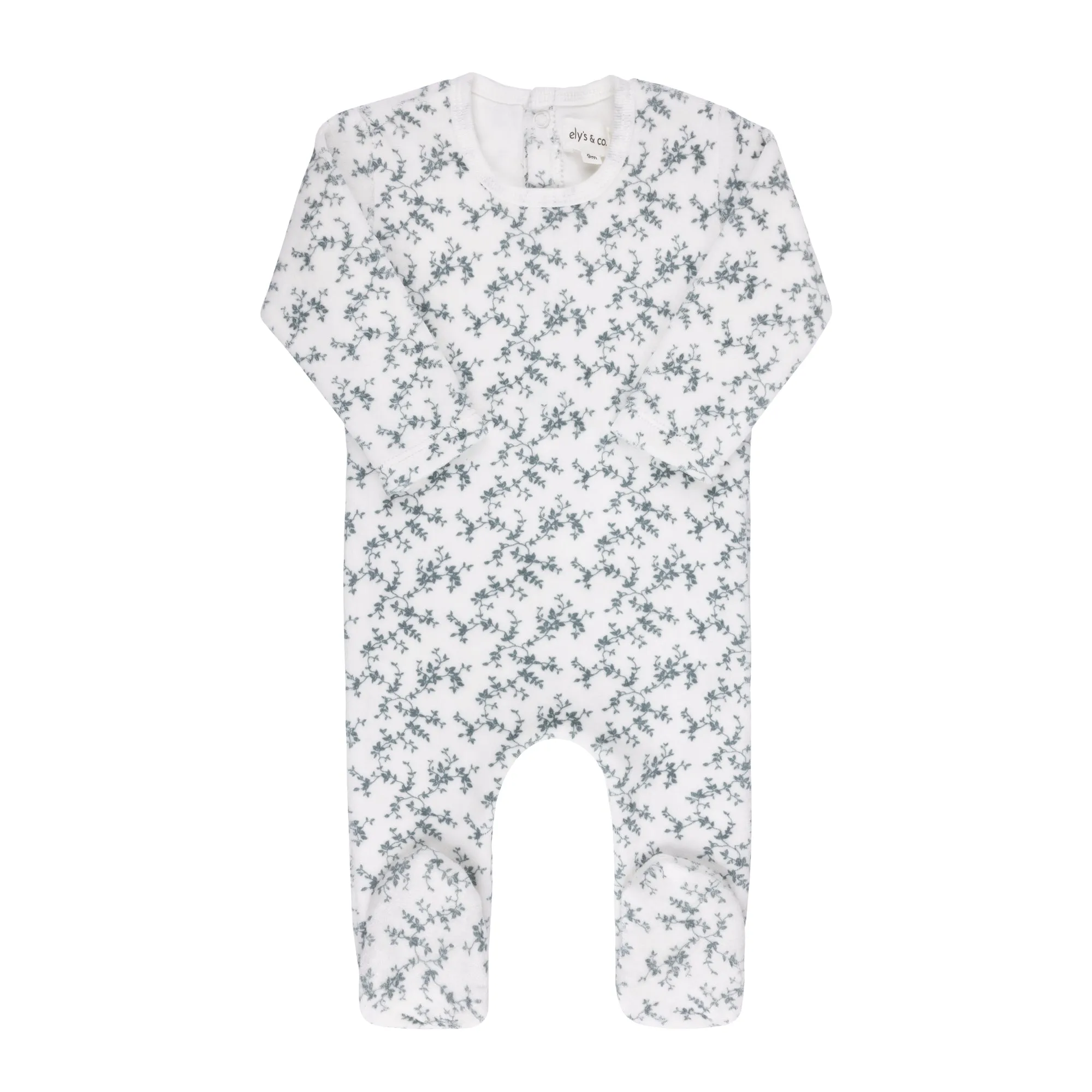 Velour Vine Pattern Collection - Footie