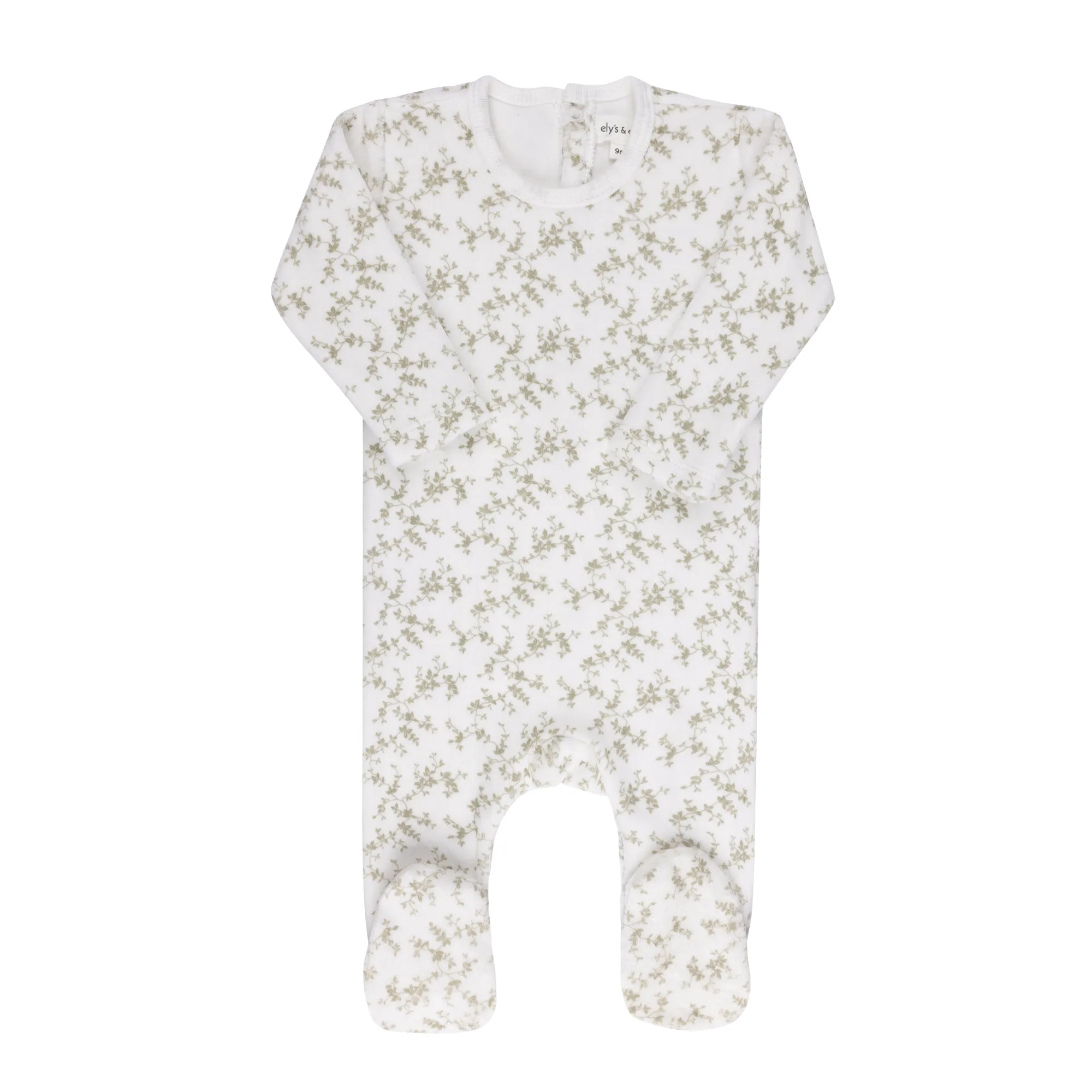 Velour Vine Pattern Collection - Footie